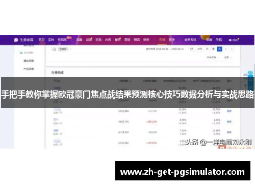 手把手教你掌握欧冠豪门焦点战结果预测核心技巧数据分析与实战思路